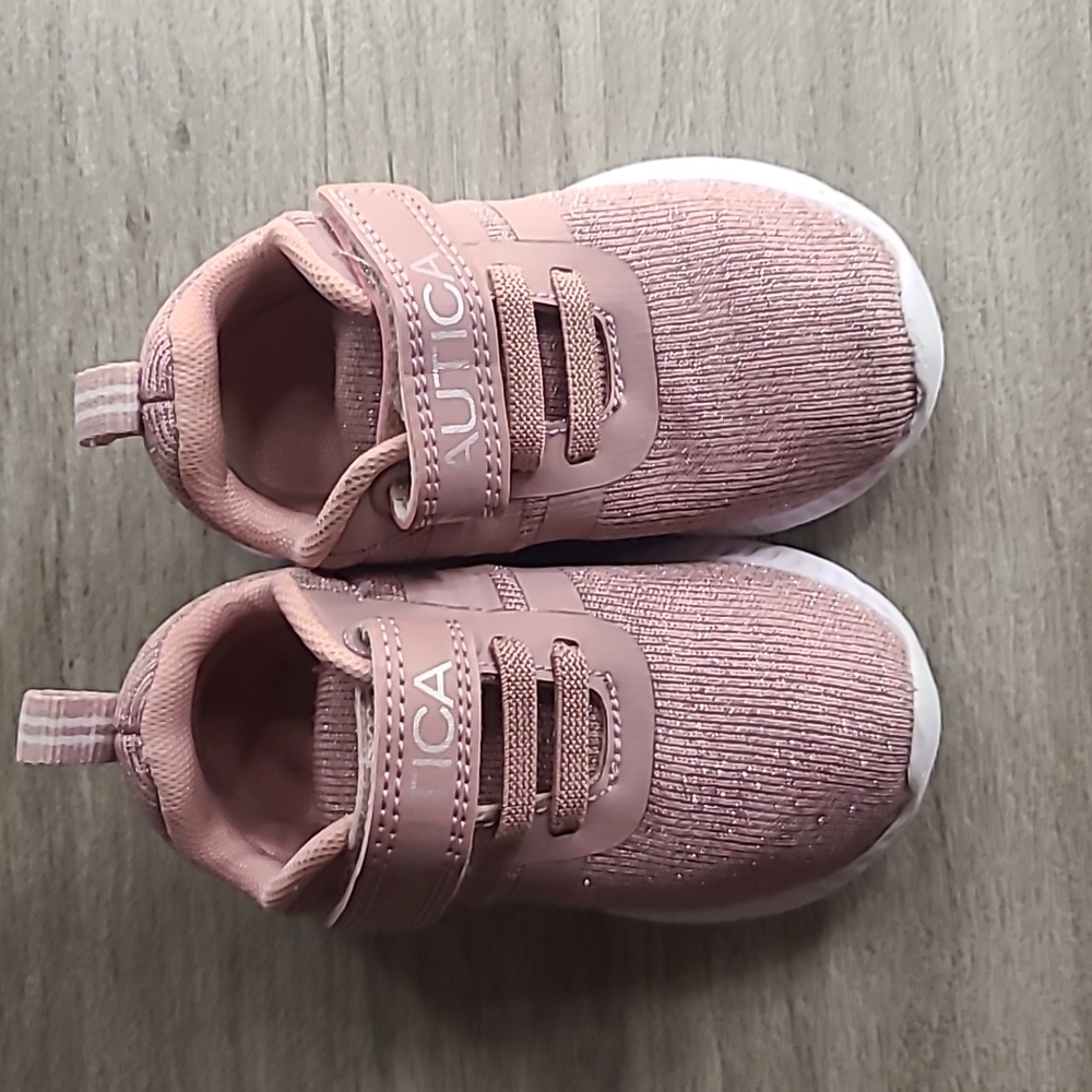 Pink Nautica little girl shoes